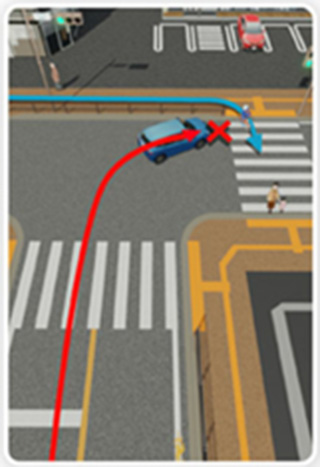 事故を上から俯瞰してみたイラスト