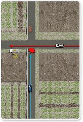 HONDAの交通安全クイズ解説画像シーン66・ピラーの死角